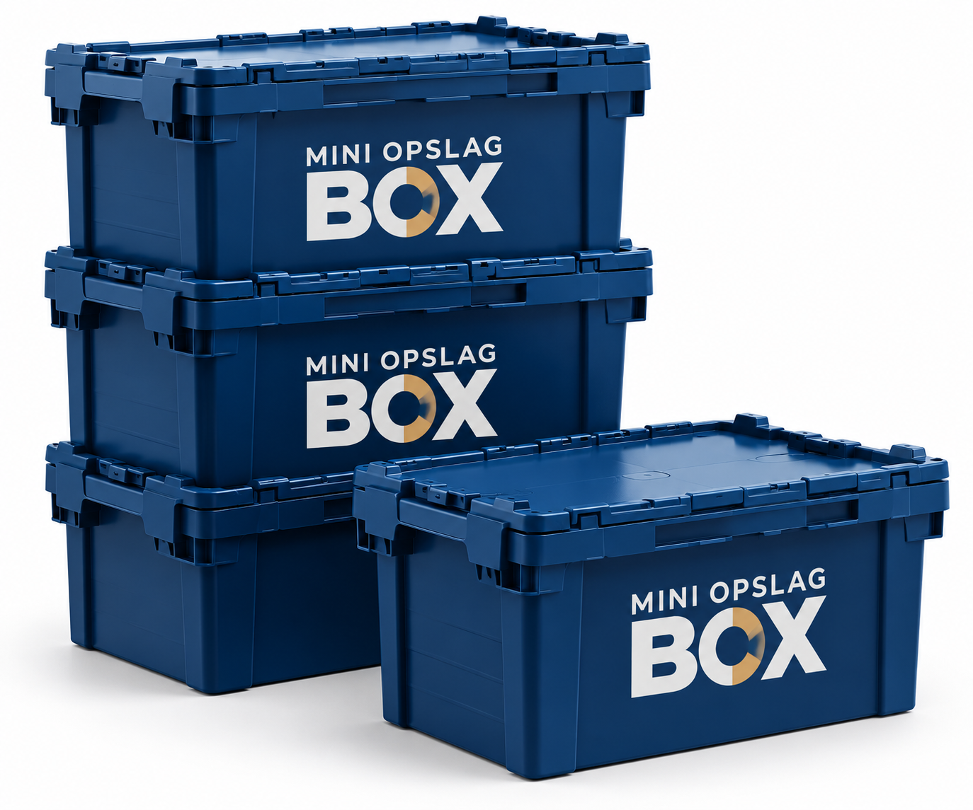 Blauwe kunststof Mini Opslag Box verhuisboxen
